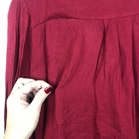 UMGEE | Choker Style Deep V Top Red Women’s Size Medium - Picture 5 of 9